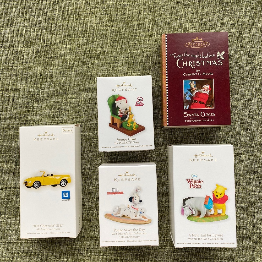 Hallmark Keepsake Ornament Lot Of 5 Christmas Decoration Holiday Ornaments